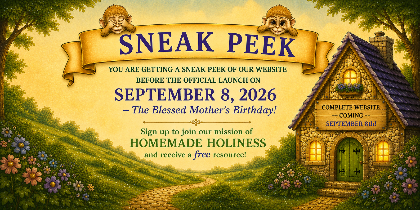 sneak peak of free resources coming soon for homemade holiness